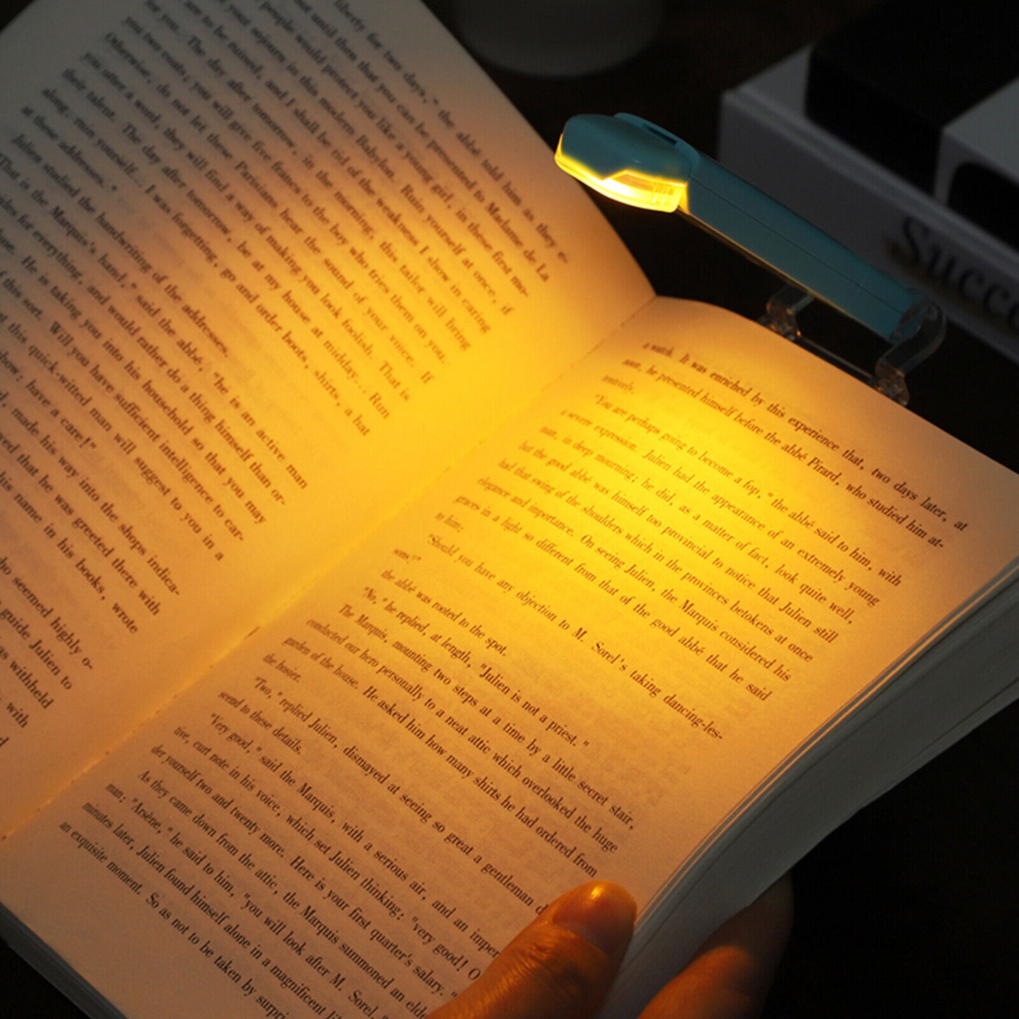 USB Rechargeable Book Light Mini LED Reading Lamp Flexible Clip-On for Readers
